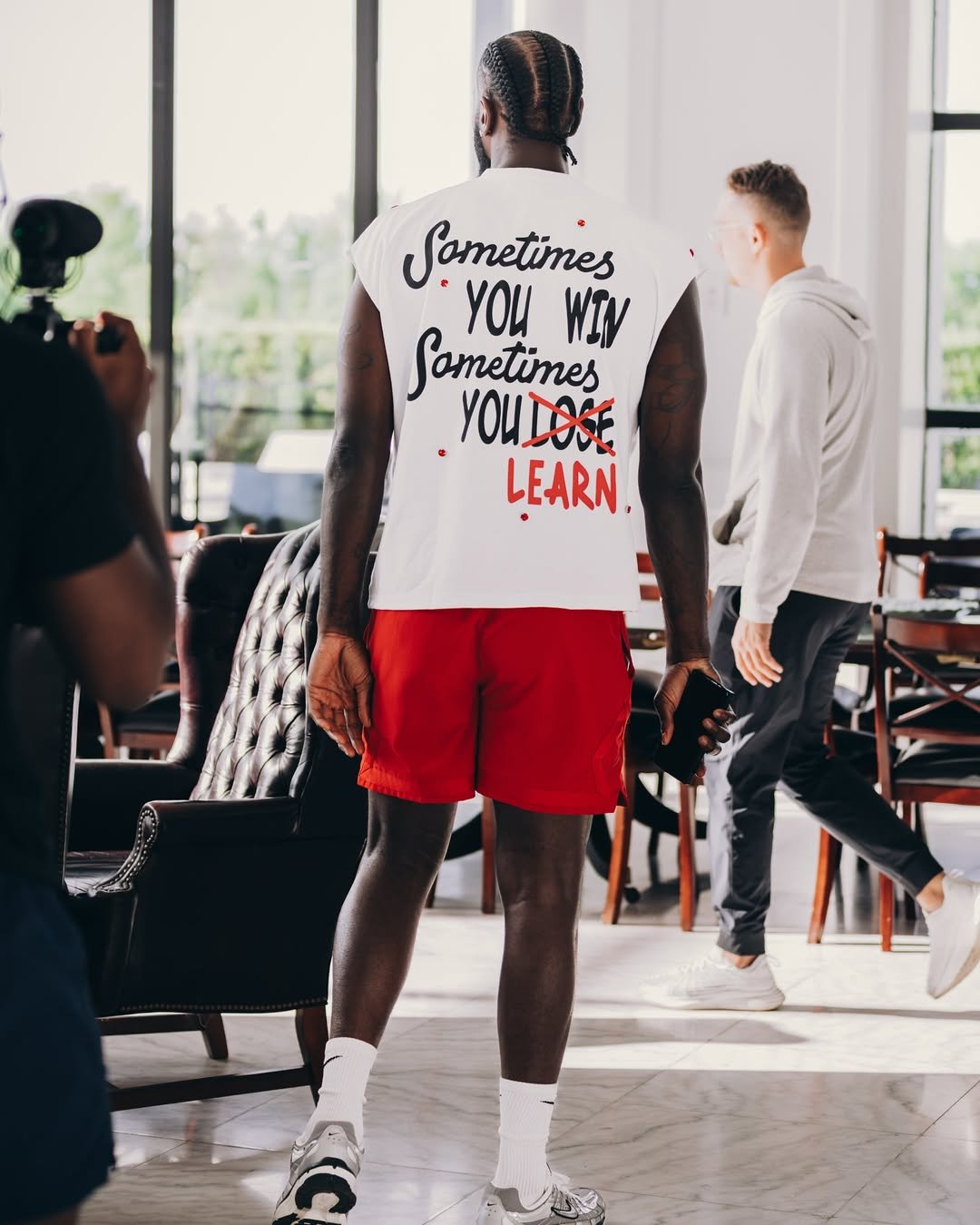 "Sometimes you WIN Sometimes you LEARN" Cutoff Tee (White)