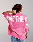 One Bold Move Oversized Crop Tee (Pink)