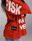 One Bold Move Oversized Crop Tee (Red)