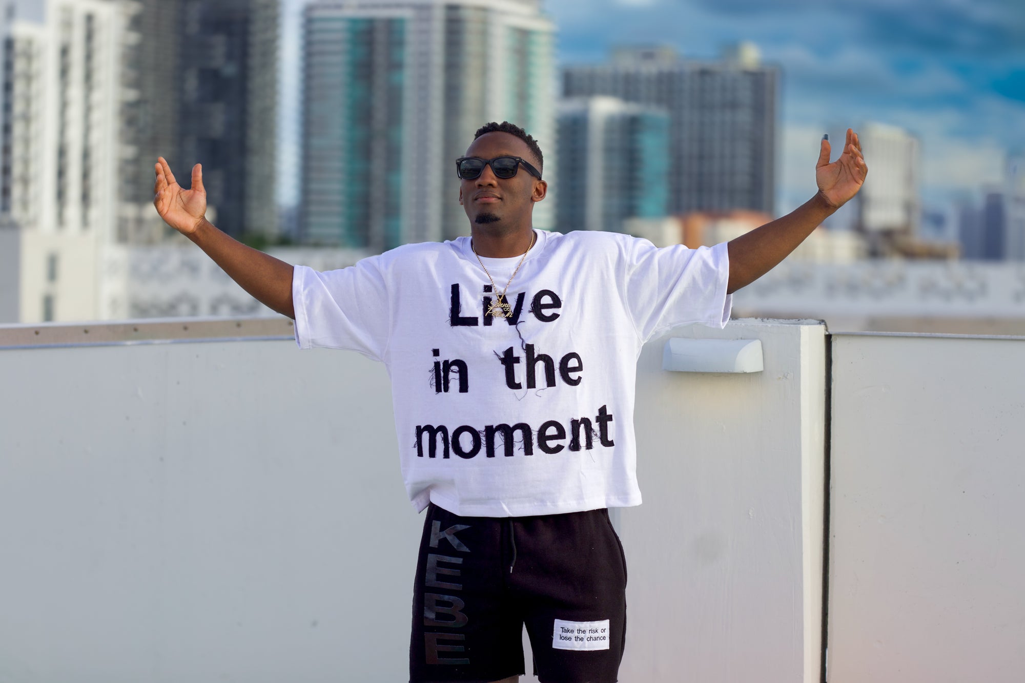 "Live In the Moment Crop" Tees