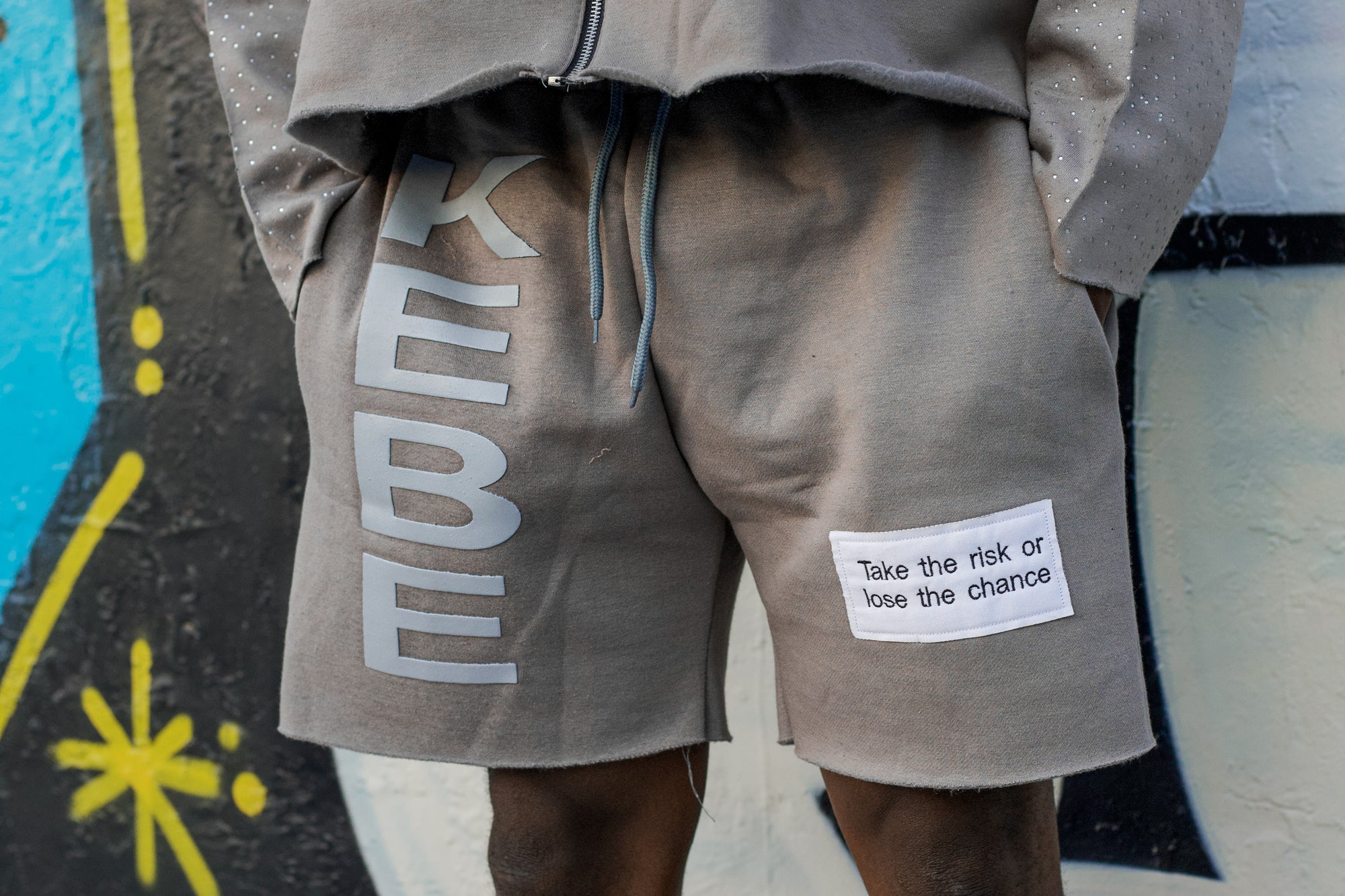 "Take the Risk or Lose the Chance" Cotton Fleece Shorts