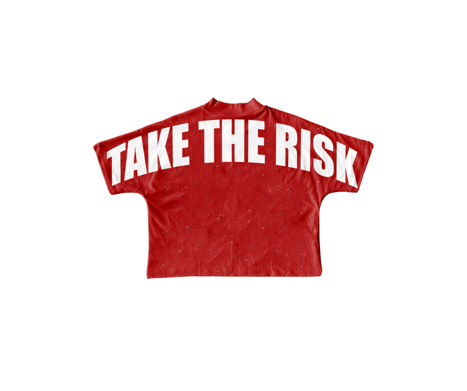 One Bold Move Oversized Crop Tee (Red)