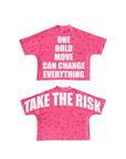 One Bold Move Oversized Crop Tee (Pink)