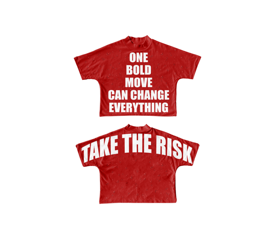 ONE BOLD MOVE RHINESTONE TEE (Red)