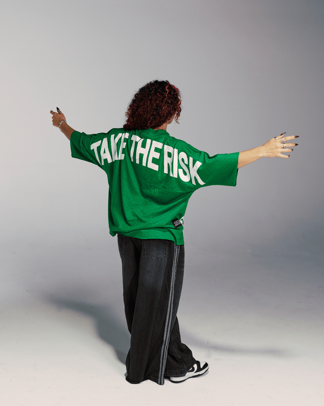 One Bold Move Oversized Crop Tee (Green)