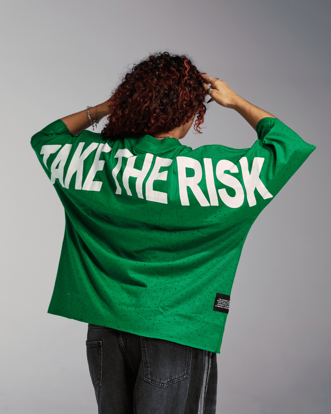 One Bold Move Oversized Crop Tee (Green)