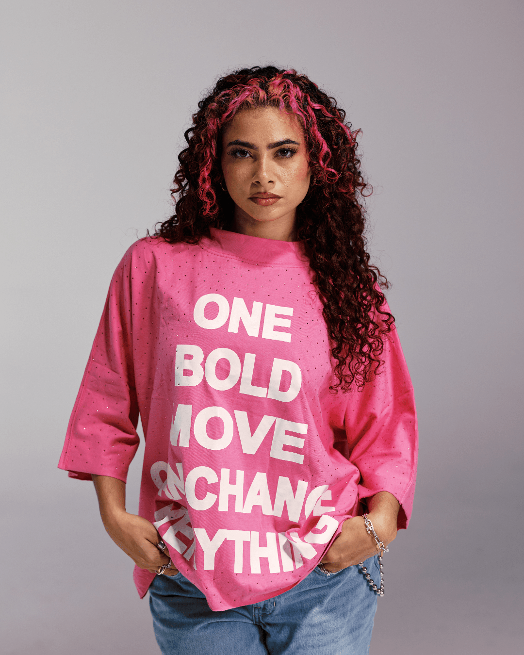 ONE BOLD MOVE TEE (Pink)