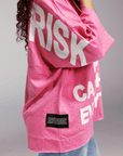 One Bold Move Oversized Crop Tee (Pink)