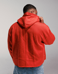 "Take The Risk" Fabric on Fabric Hoodie (Red)