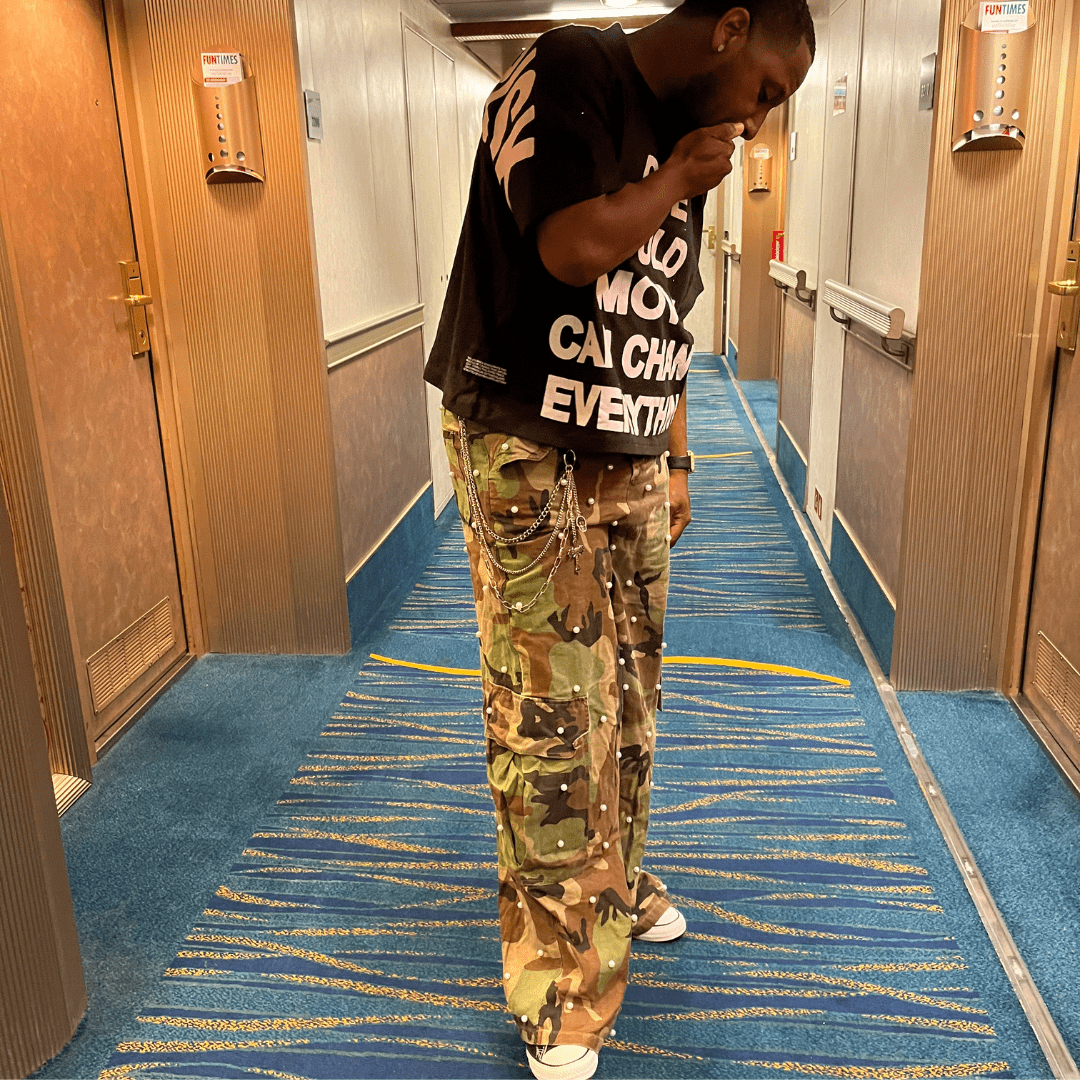 One Bold Move Oversized Crop Tee (Black)