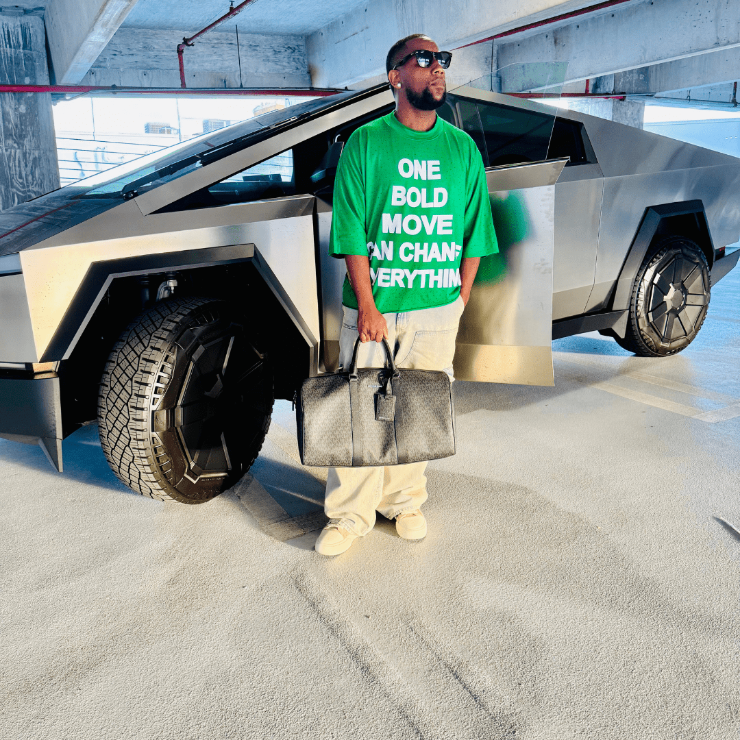 ONE BOLD MOVE RHINESTONE TEE (Green)