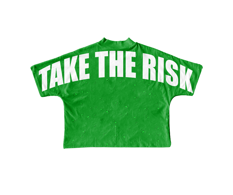 One Bold Move Oversized Crop Tee (Green)