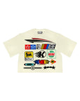 "Nascar" Crop Tee (Cream)