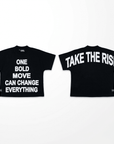ONE BOLD MOVE RHINESTONE TEE (Black)