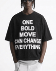 ONE BOLD MOVE RHINESTONE TEE (Black)